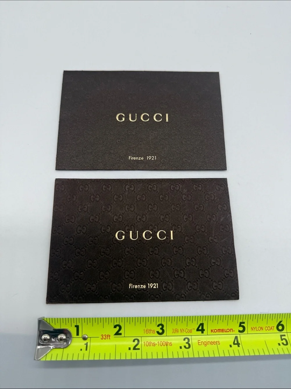 Authentic Gucci Empty Receipt Card Envelopes Receipt Holders Set of Four